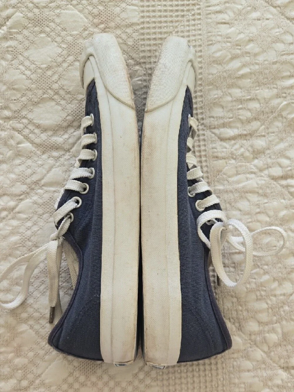 Converse Women's Jack Percell Canvas Sneakers - Navy/White Preppy 9.5